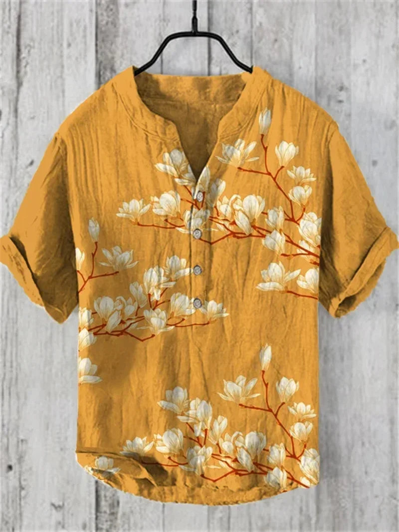 Men's tops 100% linen Shirts